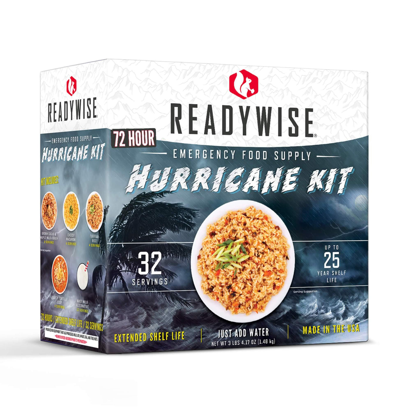72 Hour, 32 Serving  / Hurricane Kit / Emergency Disaster Storable Food Prep (by ReadyWise)
