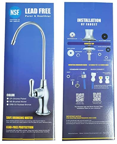 NSF Certification Lead-Free Water Filtration Faucet (Brushed Nickel) Advance Tap for Drinking and Cooking Water, Kitchen Sink Cooking, Cleaning | Safe, Healthier