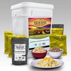 3 Food Buckets Survival Special! (1 Entree Bucket + 1 Protein Booster Bucket + 1 Breakfast Bucket) [308 Servings] by Heaven's Harvest