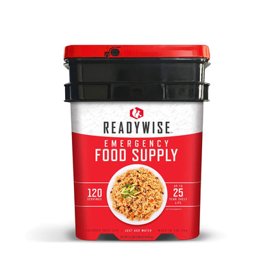 Full Entrées Grab & Go Buckets / 120 Servings / Emergency Disaster Storable Food Prep (by ReadyWise)