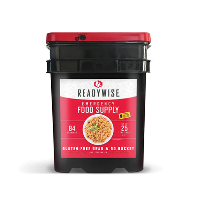 Gluten-Free Choice Grab & Go Bucket / 84 Servings / Emergency Disaster Storable Food Prep (by ReadyWise)