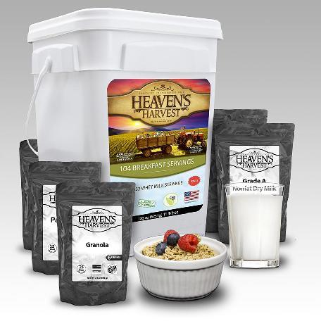 Breakfast Emergency Survival Food [104 Servings] by Heaven's Harvest