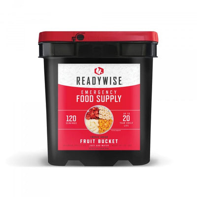Fruit Grab & Go Bucket / Gluten-Free / 120 Servings / Emergency Disaster Storable Food Prep (by ReadyWise)
