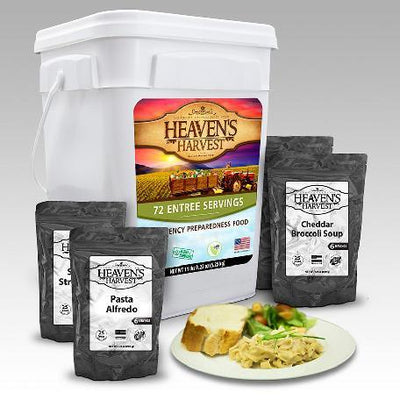 Entree Emergency Survival Food [72 Servings] by Heaven's Harvest