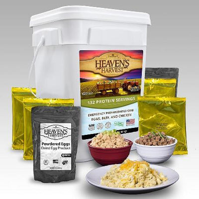 Protein Emergency Survival Food [132 Servings] by Heaven's Harvest